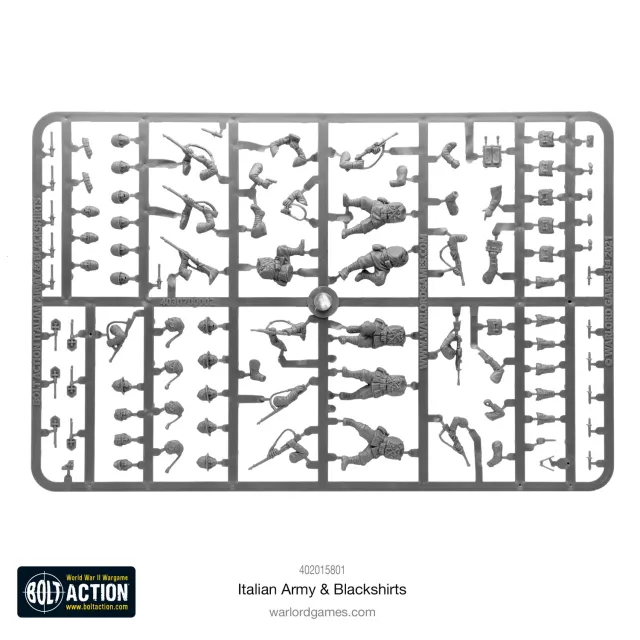 Bolt Action Italian Army & Blackshirts sprue plastique soldats italiens