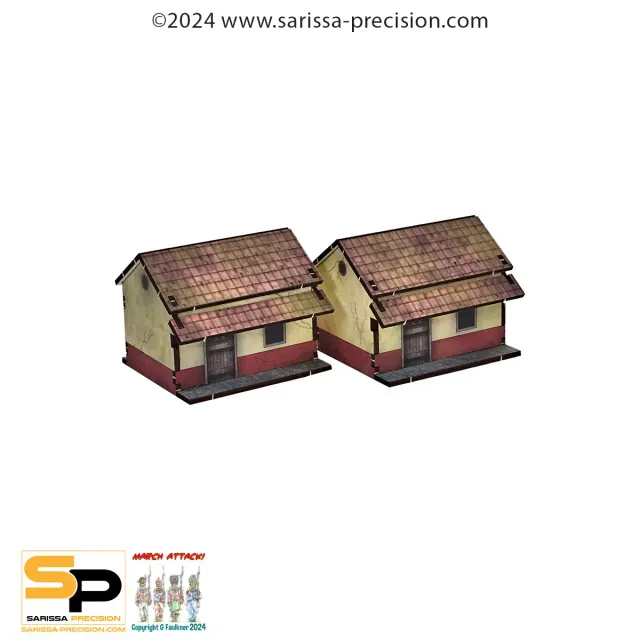 Bolt Action Hail Caesar 15mm Rome Barracks (x2) décor MDF prépeint