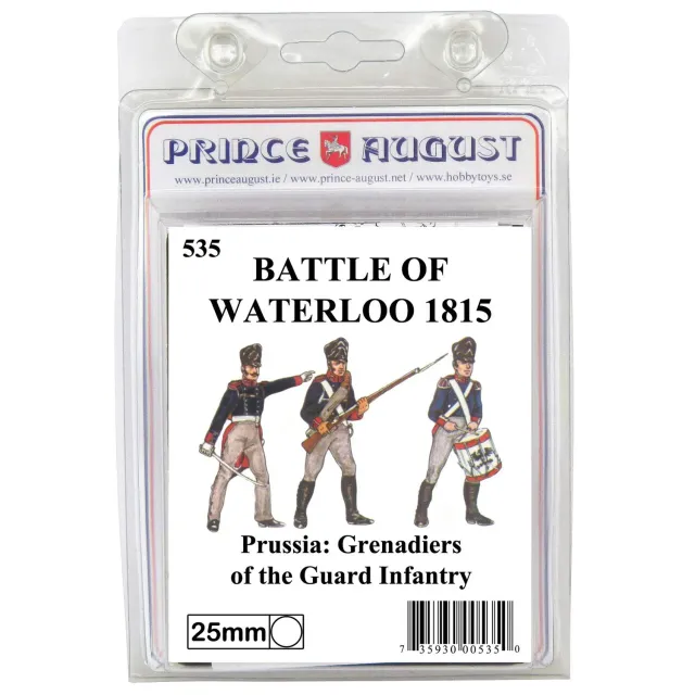 Prince August Garde prussienne Infanterie PA535 moule 3 soldats 25 mm