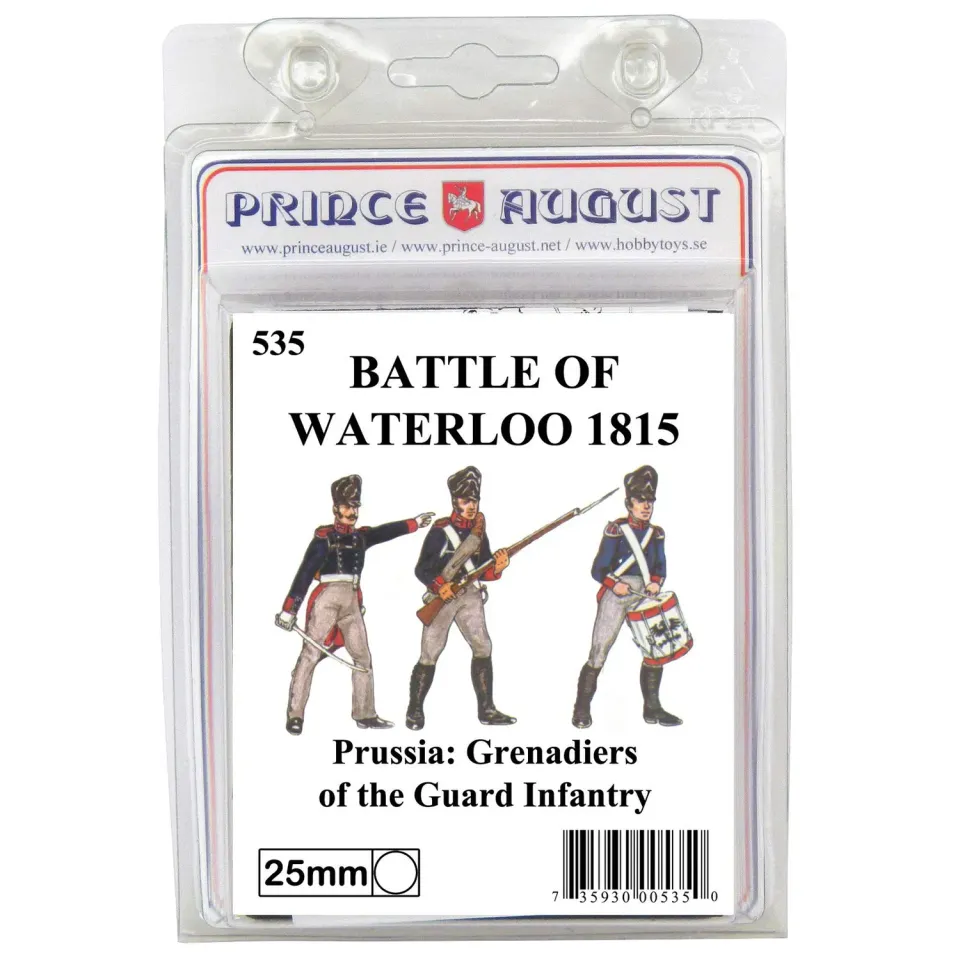 Prince August Garde prussienne Infanterie PA535 moule 3 soldats 25 mm