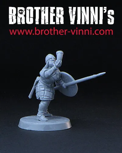 BROTHER VINNI Female Viking Trumpeter figurine 28 mm résine
