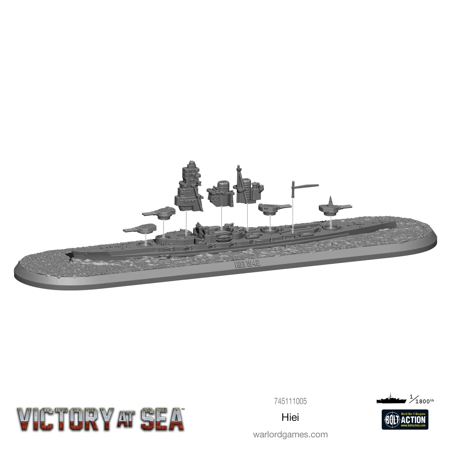 Victory at Sea Hiei cuirassé résine japonais