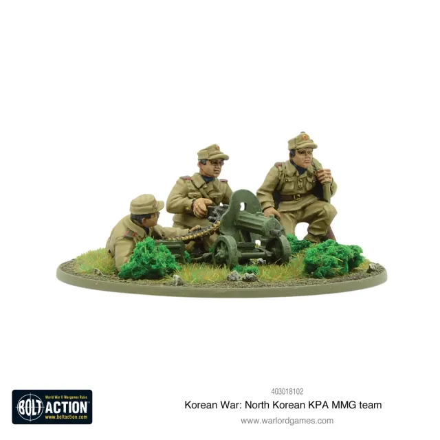 Bolt Action Korean War KPA MMG team figurines métal