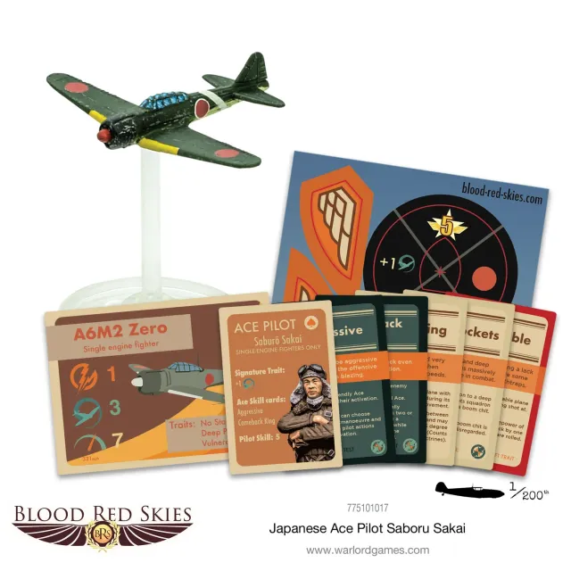 Warlord Games Blood Red Skies Saburo Sakai avion résine Zero