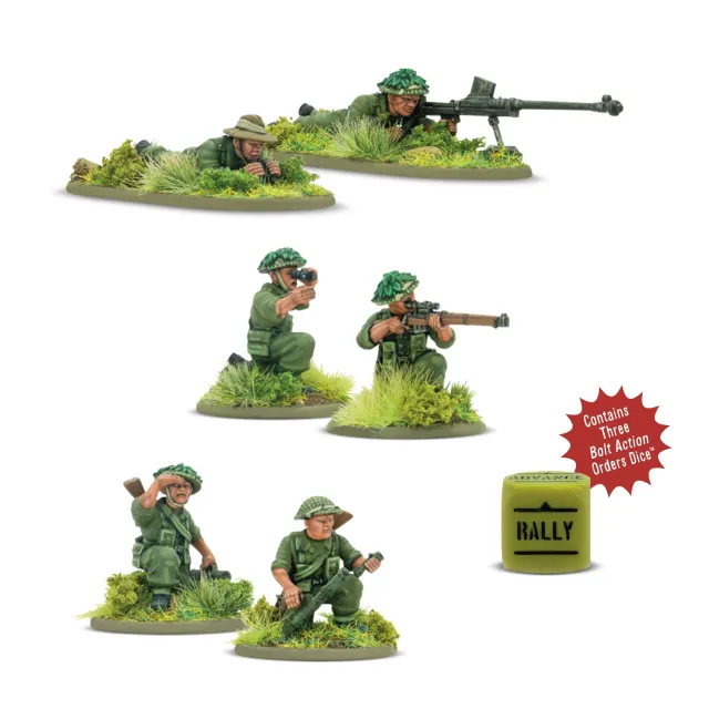 Bolt Action Gurkha weapon teams figurines résine soutien