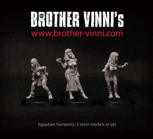Brother Vinni Egyptian Vampire Ladies figurines résine 28mm x3