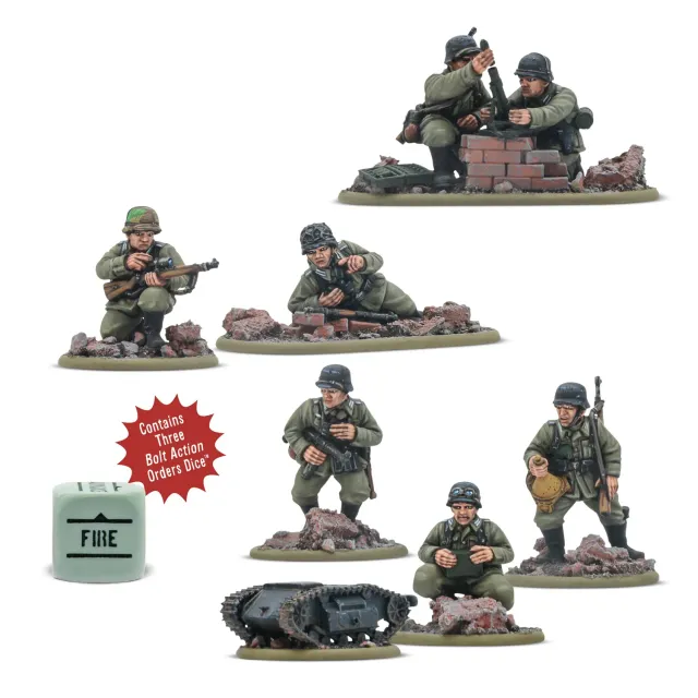 Bolt Action German Veteran Infantry Weapons Teams figurines résine Default