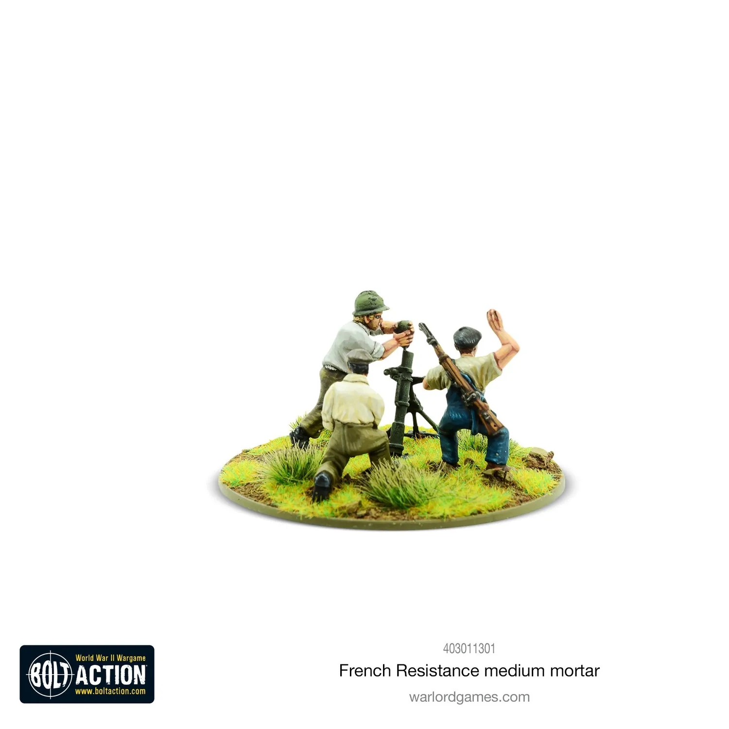 Bolt Action French Resistance Medium Mortar team équipe de mortier