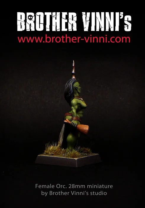 Brother Vinni Female Orc Barbarian figurine 28 mm orque