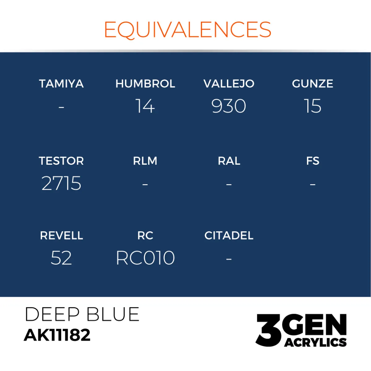 AK Interactive 3Gen Deep Blue peinture acrylique 17ml bleu