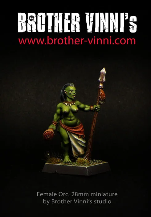 Brother Vinni Female Orc Barbarian figurine 28 mm orque