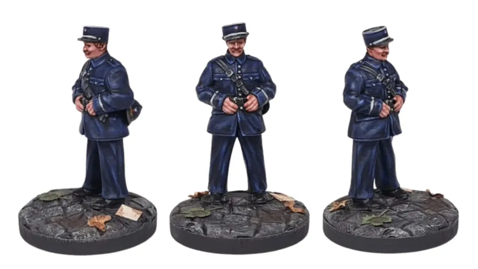 Des Tranchées aux Barricades Policier FFI figurine test 28mm