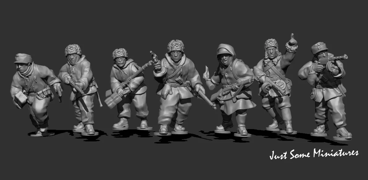Des Tranchées aux Barricades Troupes de choc finlandaises figurines lot 7 résine