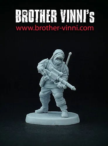 Brother Vinni Lizardman figurine résine 28mm sci-fi