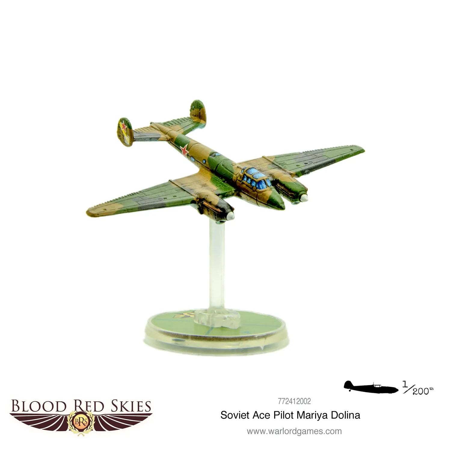 Warlord Games Blood Red Skies Soviet Ace Pilot Mariya Dolina avion résine