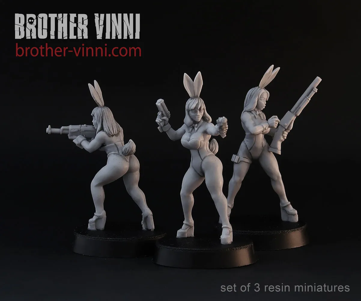 Brother Vinni Bunny Girls figurine résine 28mm lot 3