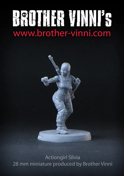 Brother Vinni Silvia figurine résine 28 mm soldat femme