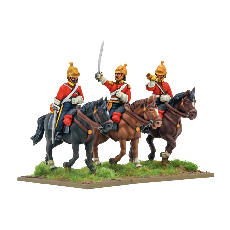 Bolt Action Black Powder Heavy Dragoons command 3 figurines métal