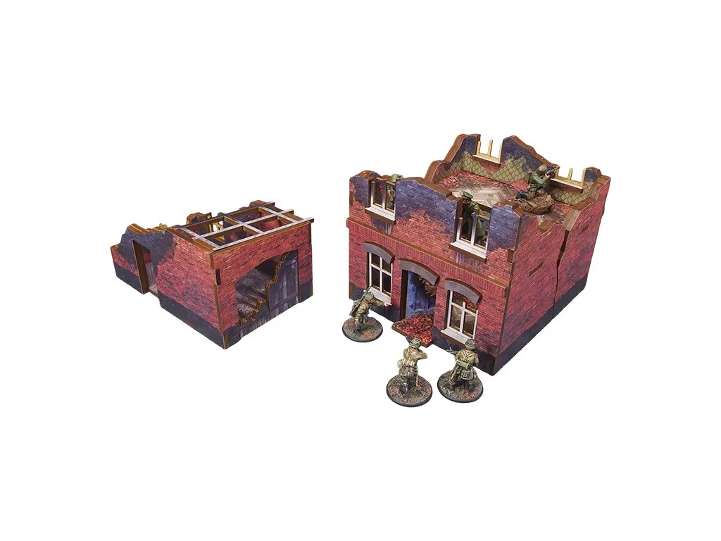 Des Tranchées aux Barricades Maison avec garage Stalingrad décor 28mm prépeint