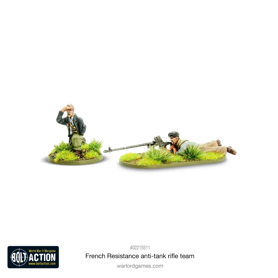 Warlord Bolt Action Résistance fusil antichar figurines métal