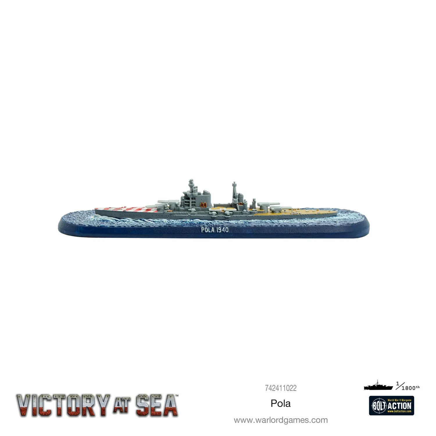 Bolt Action Victory at Sea - Pola navire métal non peint