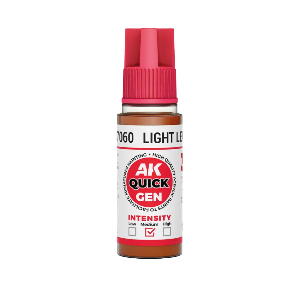 AK Interactive Quick Gen Light Leather peinture cuir 18 ml