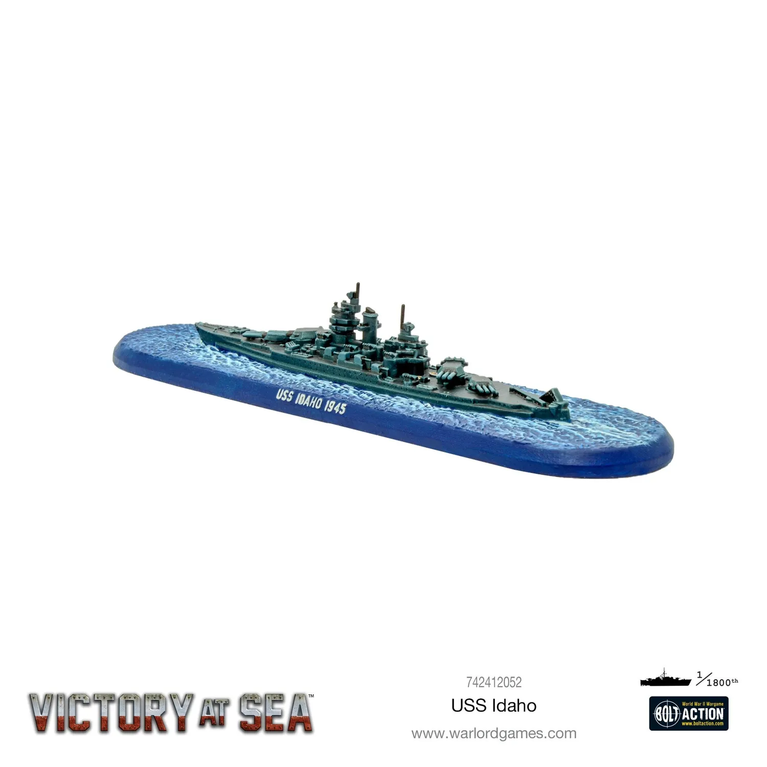Bolt Action Victory at Sea USS Idaho cuirassé résine