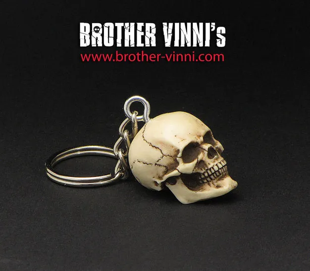 Brother Vinni Skull porte-clés résine 2,5cm crâne anatomique