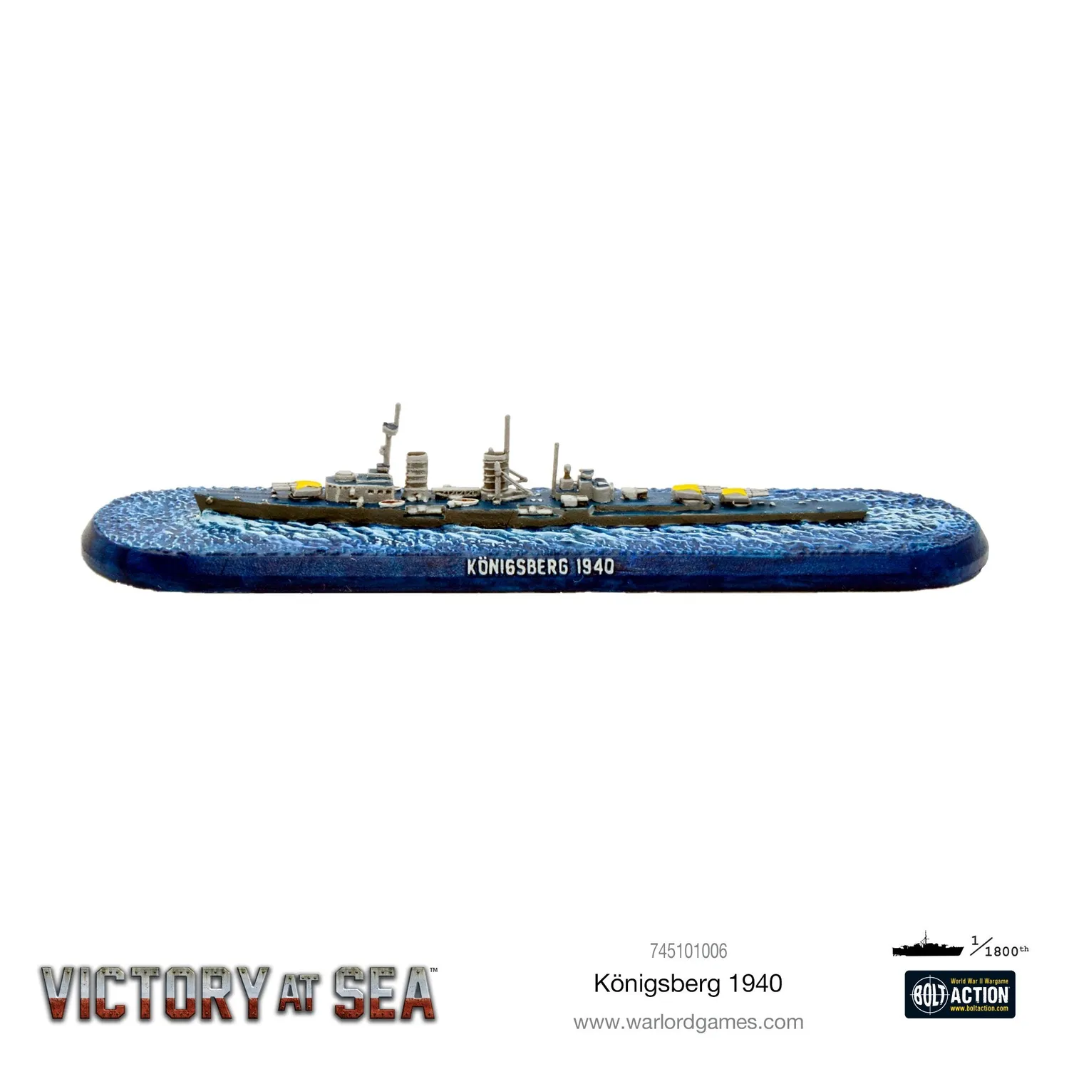 Bolt Action Victory at Sea Königsberg croiseur résine