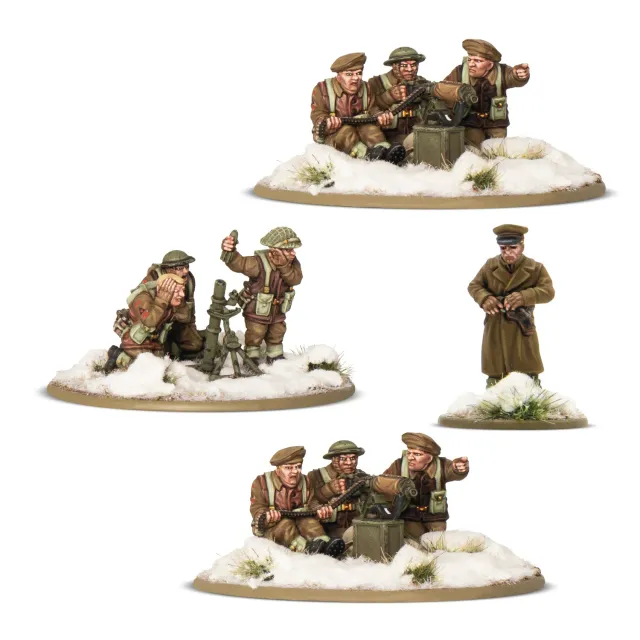 Bolt Action British & Canadian Infantry (Winter) Heavy Weapons Platoon figurines hiver