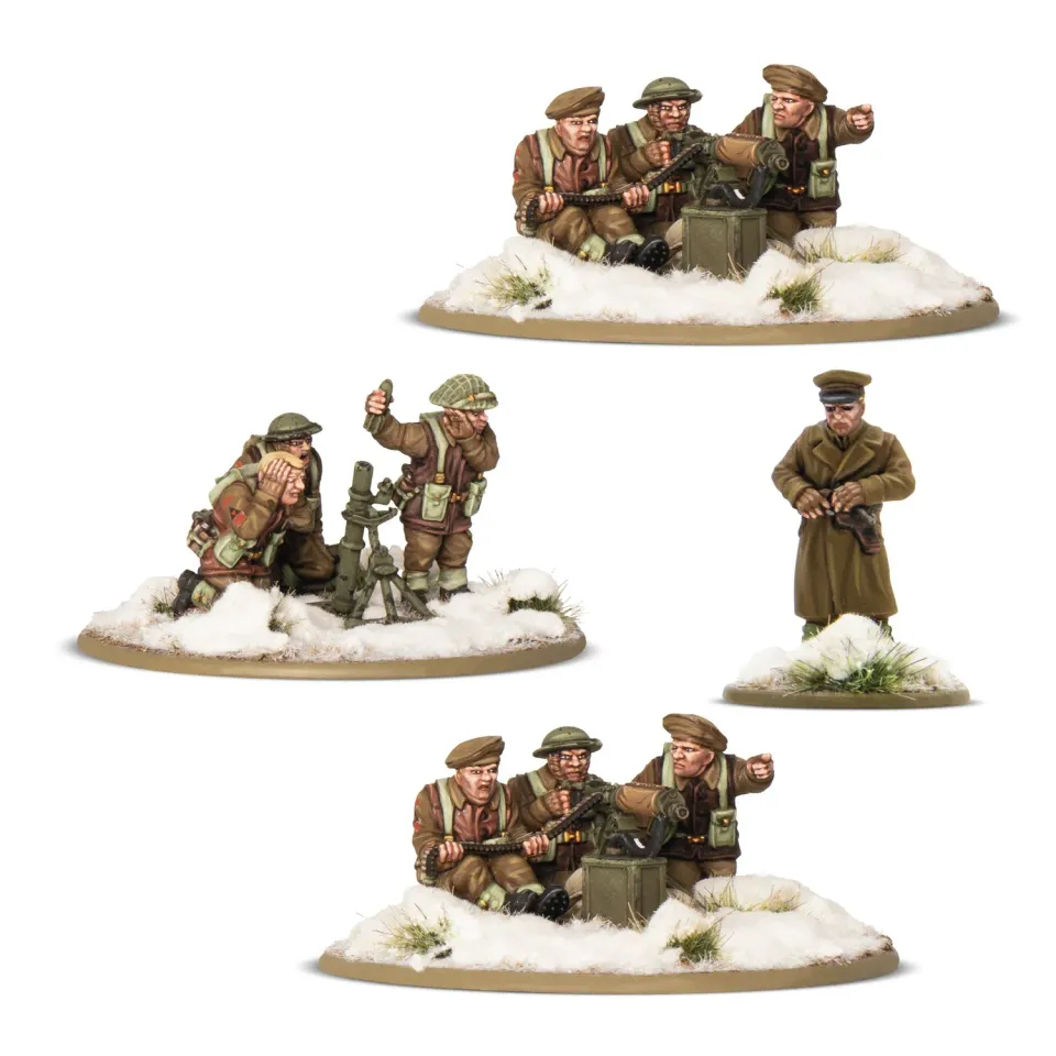 Bolt Action British & Canadian Infantry (Winter) Heavy Weapons Platoon figurines hiver