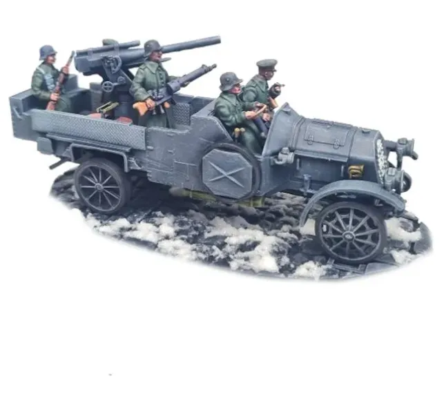 Des Tranchées aux Barricades Daimler-Krupp Plattformwagen Flak 7,7cm résine