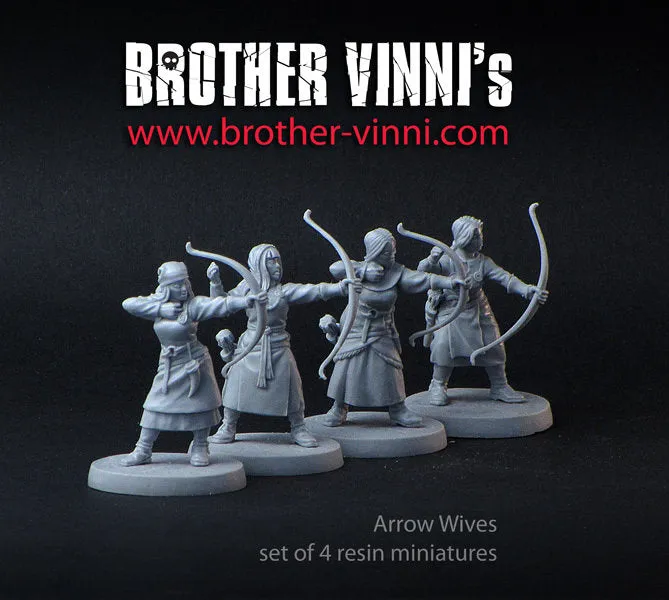 Brother Vinni SAGA Viking Archers figurines 28mm x4