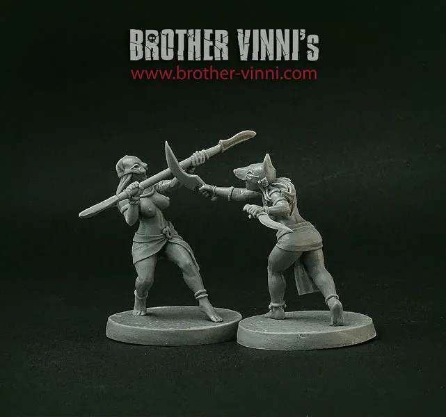 Brother Vinni Egyptian Female Gladiators figurine résine 28mm lot de 2