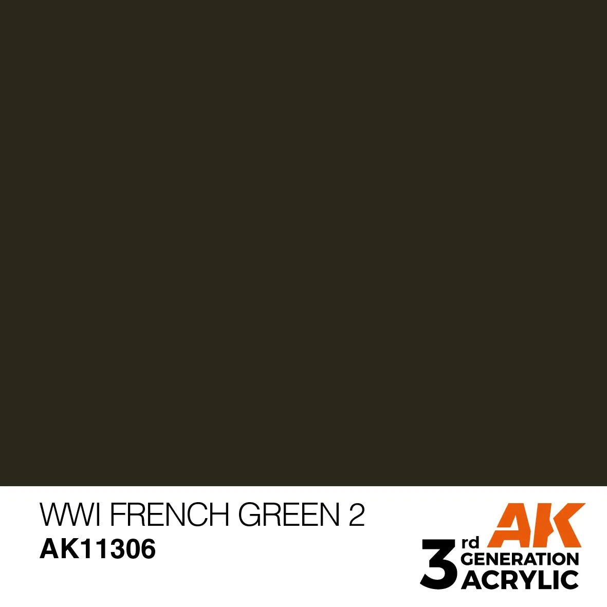 Bolt Action AK Interactive WWI French Green 2 peinture acrylique 17 ml verte