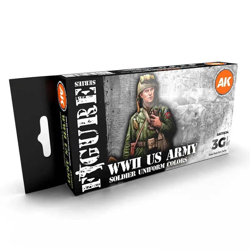 AK Interactive 3Gen Uniformes Américains WW2 set peintures 6 couleurs