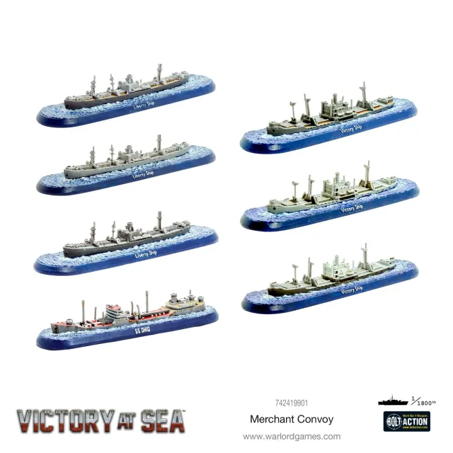 Victory at Sea Merchant Convoy coffret navires marchands x7