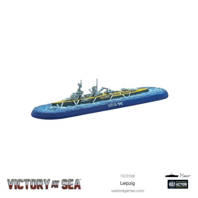 Victory at Sea Leipzig croiseur léger résine métal