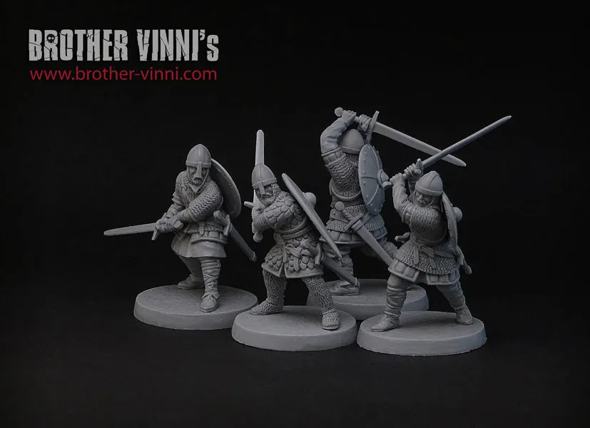Brother Vinni SAGA Norman Knights figurines 28mm x4