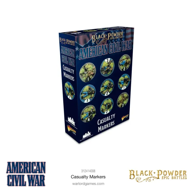 Black Powder Epic Battles Marqueurs pertes Guerre Civile résine