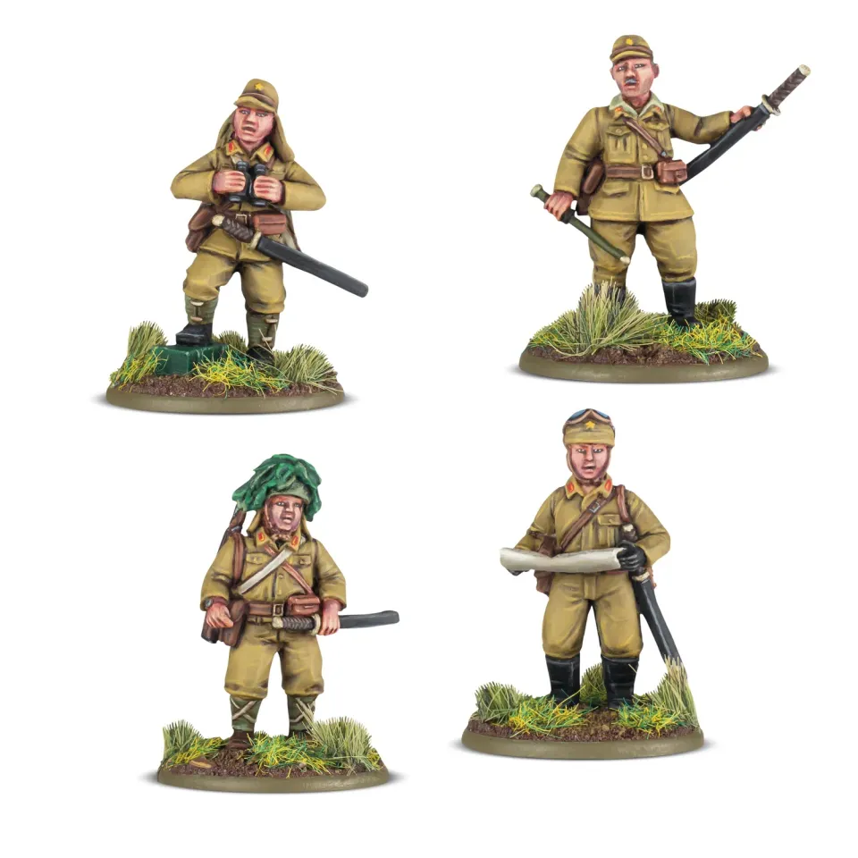 Bolt Action Imperial Japanese Platoon Commanders figurines résine