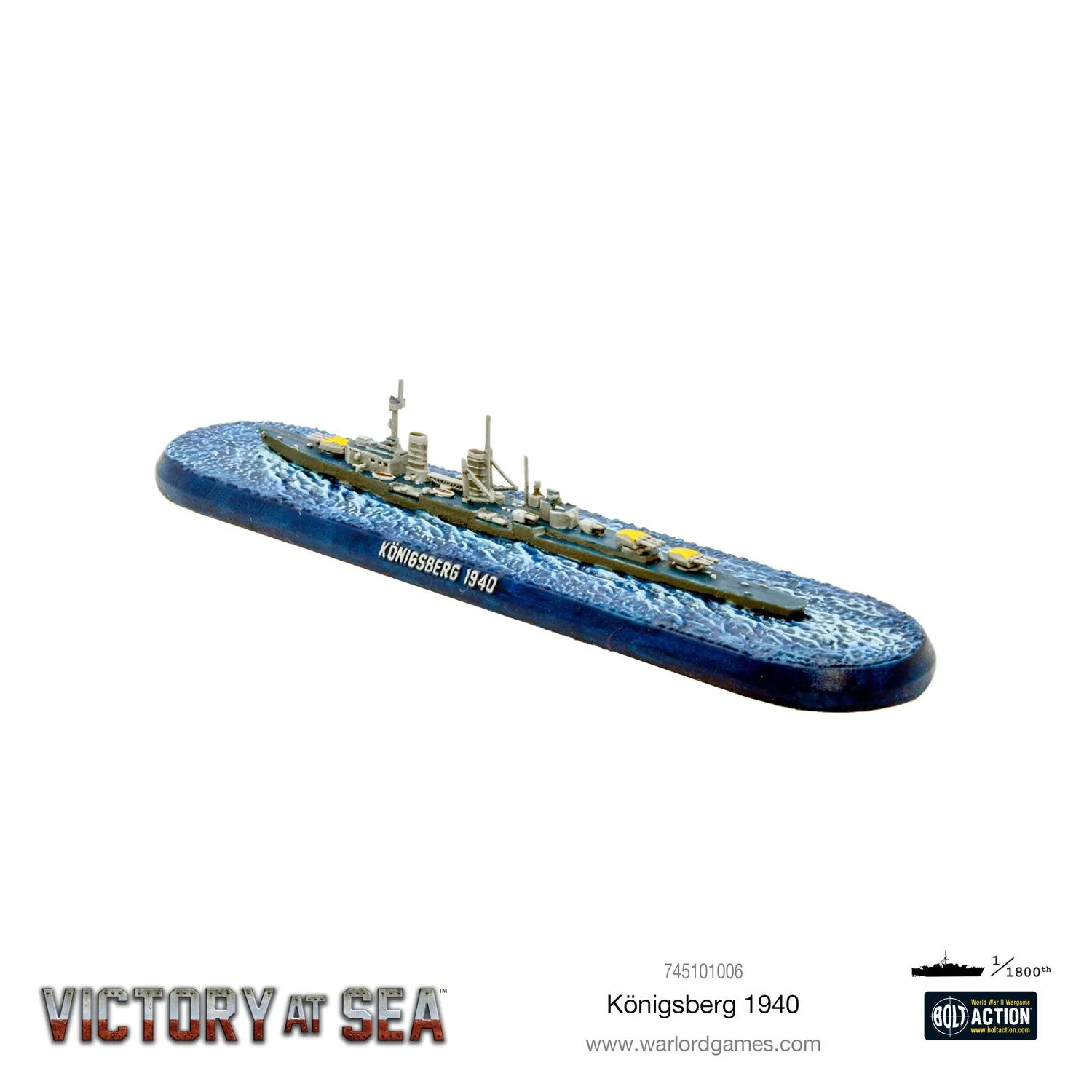 Bolt Action Victory at Sea Königsberg croiseur résine