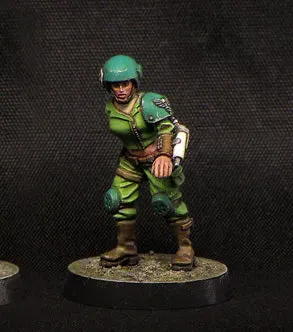 Brother Vinni medic garde figurine résine 28mm sci-fi
