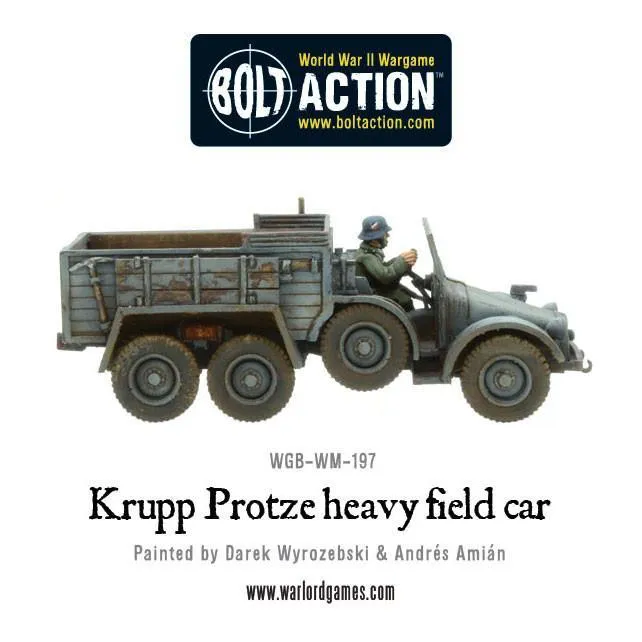 Bolt Action Krupp Protze véhicule résine 28mm