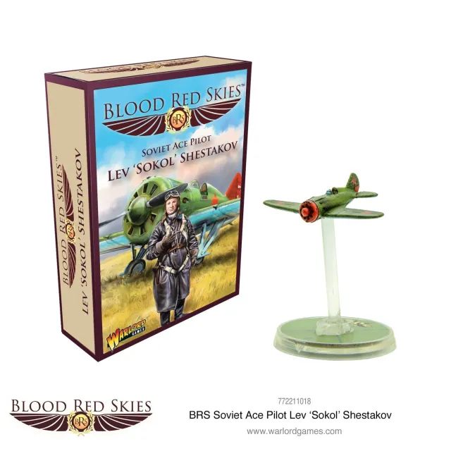 Warlord Games Blood Red Skies I-16 Shestakov avion Ace résine