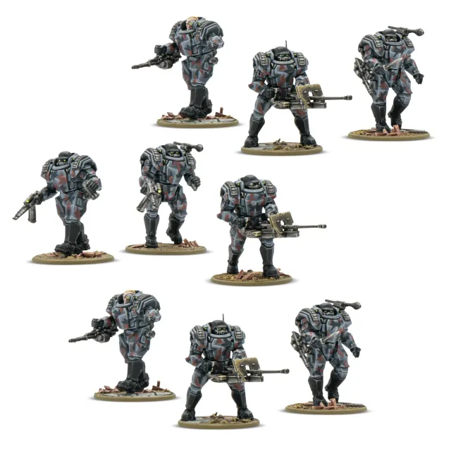 Bolt Action Konflikt ’47 Stahltruppen Heavy Infantry figurines plastique 9 soldats