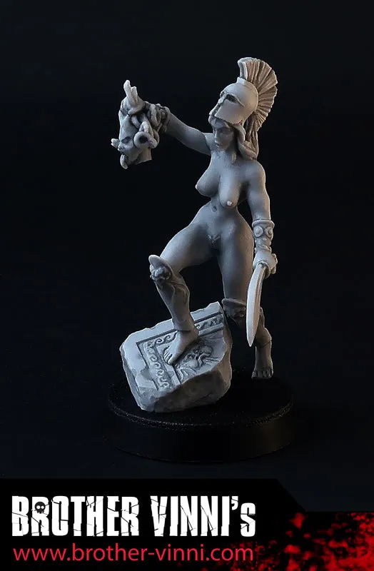 Brother Vinni Female Perseus figurine résine 28mm grecque