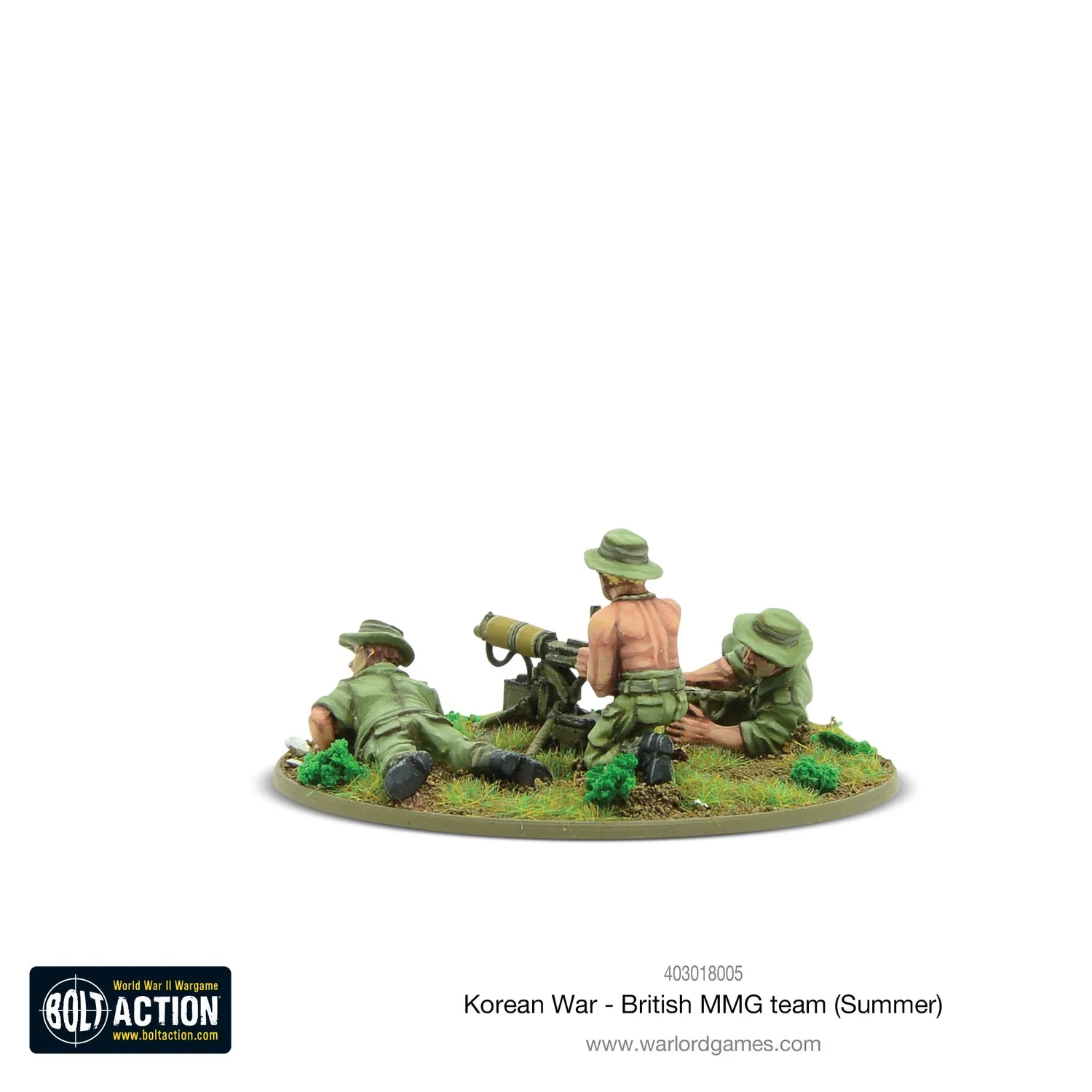 Bolt Action Korean War: British MMG Team (Summer) figurines métal