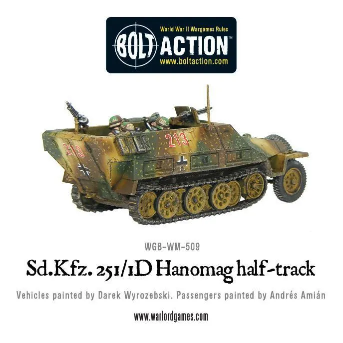 Bolt Action Sd.Kfz 251/1 ausf D half-track en plastique
