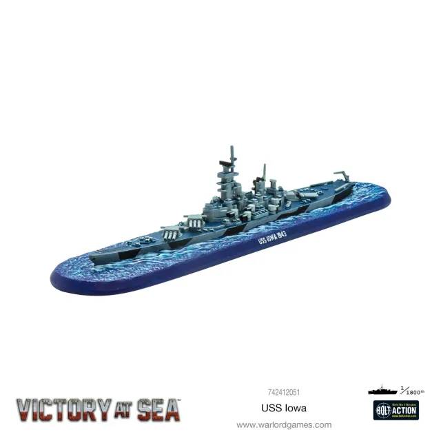 Bolt Action Victory at Sea USS Iowa maquette navale